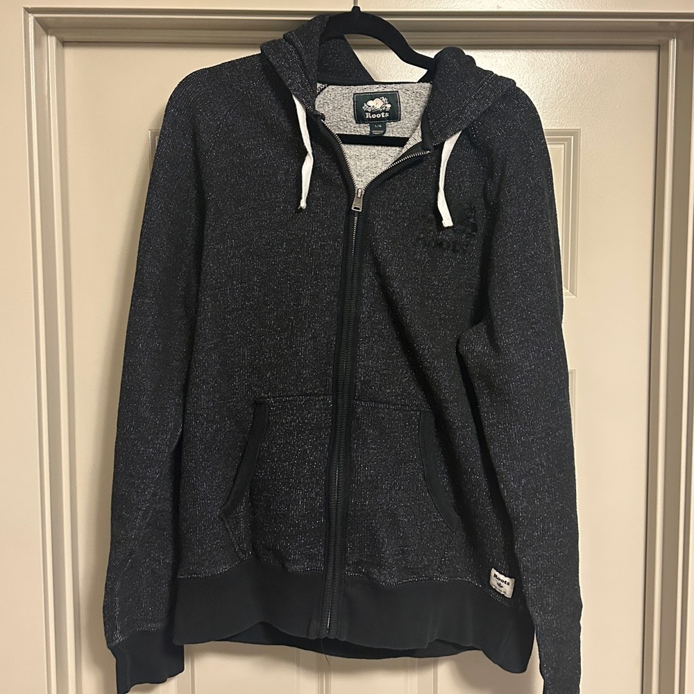 Roots Men's Gray Zip-Up Sweater